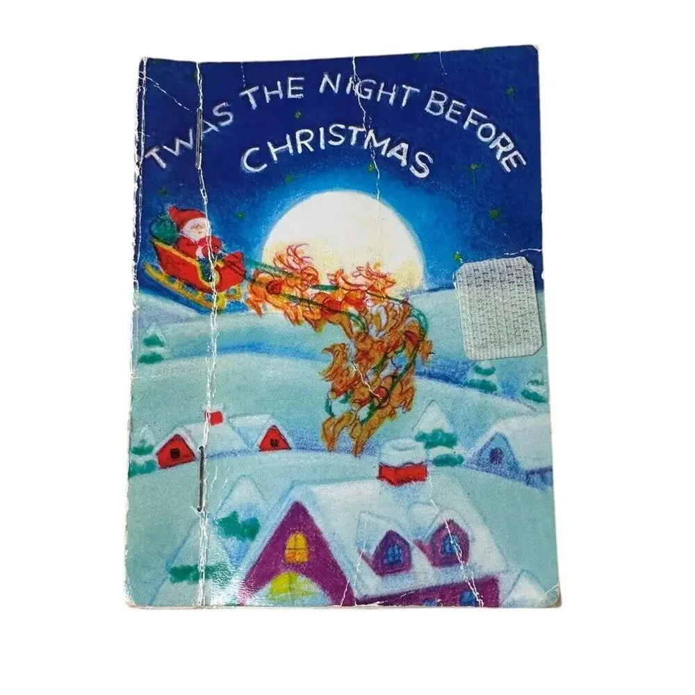 Vtg New Adventures Christmas Cat Plush Reads Twas The Night Before Christmas 10